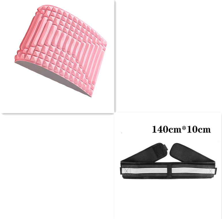 Back Stretcher Pillow Neck Lumbar Support Massager Health dealsniper-net Pink SetB