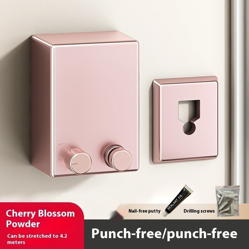 Invisible Clothesline Punch-free Balcony Wall-mounted House DealSniper.net Cherry Blossom Powder