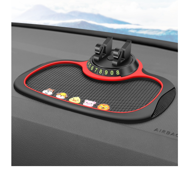 Non-Slip Car Phone Pad For 4-in-1 Car Parking Number Card Anti-Slip Mat Auto Phone Holder Sticky Anti Slide Dash Phone Mount Gadgets DealSniper.net Cartoon 1PC