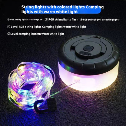 Rechargeable Outdoor Tent String Outdoor dealsniper-net Color Light