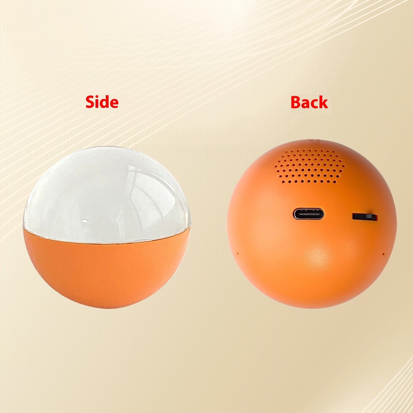 Fashionable And Personalized Electronic Ball Video Player 3D Video Kids null Orange Type C