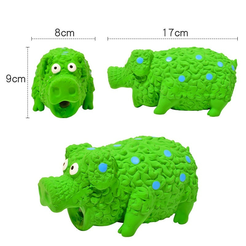 Pet Toy Latex Sounding Toy Curly Pig Bite-resistant Molar Dog Toy Pets dealsniper-net