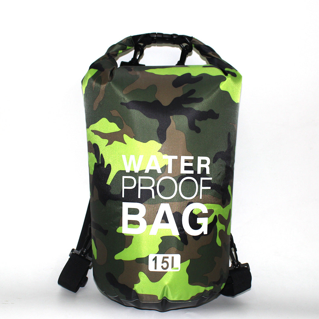 Outdoor Waterproof Bag Camouflage Polyester Double Shoulder Outdoor Gym From House Green 10L 1PC