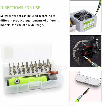 32 IN 1 Small Magnetic Screwdriver Set Torx Driver Professional Repair Tool Kit Vehicle dealsniper-net