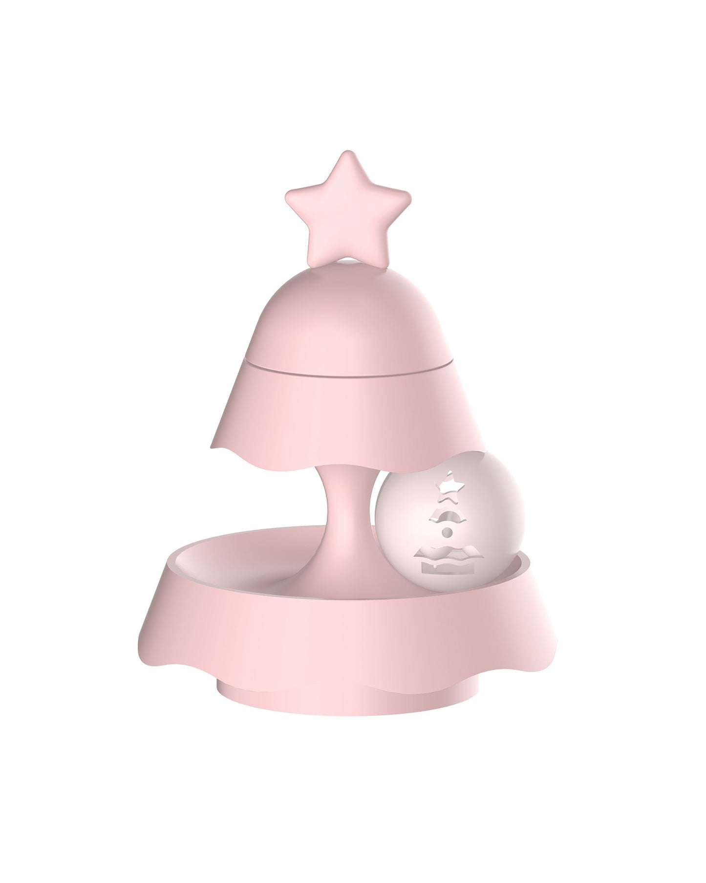 New Christmas Tree Mini Three-layer Track Pets dealsniper-net Small Pink