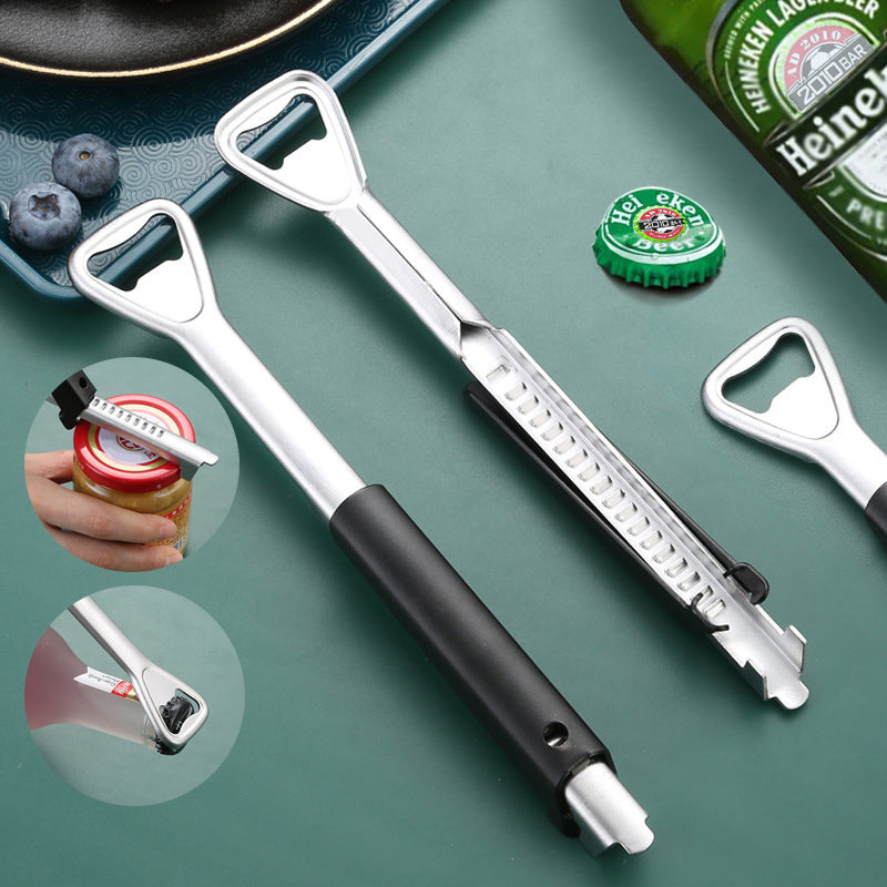 2-in-1 Adjustable Stainless Steel Can Opener Beer Starter Kitchen Tools Kitchen Gym From House