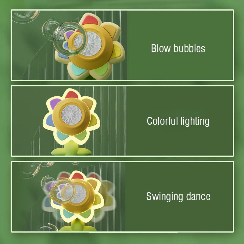 Dancing Sunflower Bubble Machine Automatic Electric Swing Soap Kids dealsniper-net