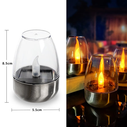 Solar Candle Lamp Decorative Atmosphere Garden Lamp Garden dealsniper-net Transparent Color