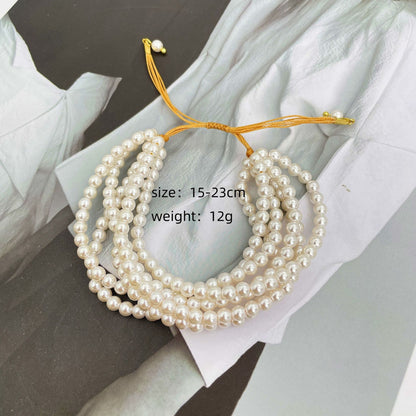 1 PCS Multilayer Pearl Bracelet For Women Jewelry dealsniper-net