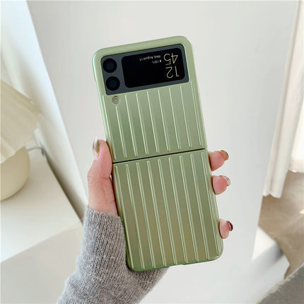 Folding Screen Trolley Case Ultra-thin All-inclusive Mobile Phone Case Phones dealsniper-net Light Green Samsung Z Flip3