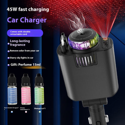 Perfume Starry Sky Super Fast Charge Car Charger Vehicle Gym From House 120W Fast Charge
