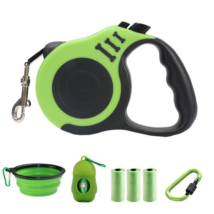 Pet Automatic Retractable Traction Rope Set Dog Leash Pets DealSniper.net Green