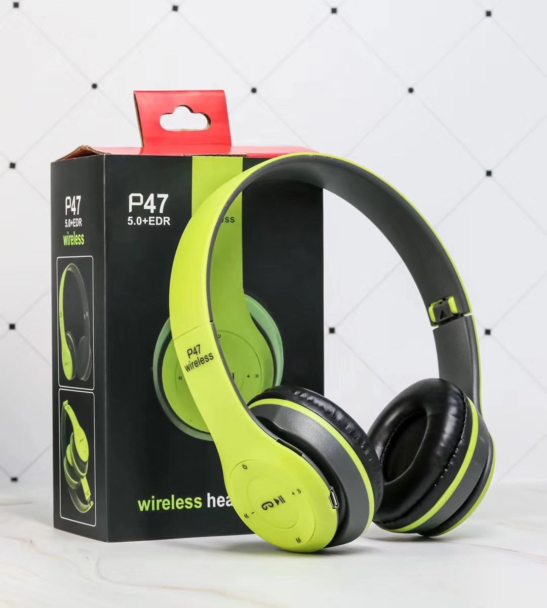 Wireless Headset Foldable Stereo Bass Bluetooth Headphones Gadgets dealsniper-net Green