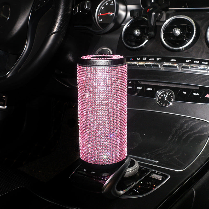 Round Rhinestone Paper Tube For Vehicle-mounted Car Diamonds Vehicle DealSniper.net Pink