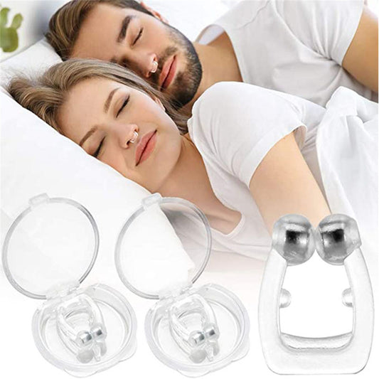 Silicone Magnetic Anti Snore Stop Snoring Nose Clip Sleep Tray Sleeping Aid Apnea Guard Night Device Health dealsniper-net