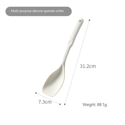 Household Multifunctional Spatula Edible Silicon Kitchen dealsniper-net Ladel White