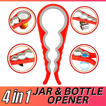 Adjustable Multifunctional Can Opener Jar Lid Gripper Kitchen For Elderly Senior Kitchen DealSniper.net
