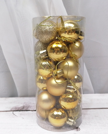 Christmas Decoration Shiny Matte Christmas Ball Holidays DealSniper.net 6cm Gold