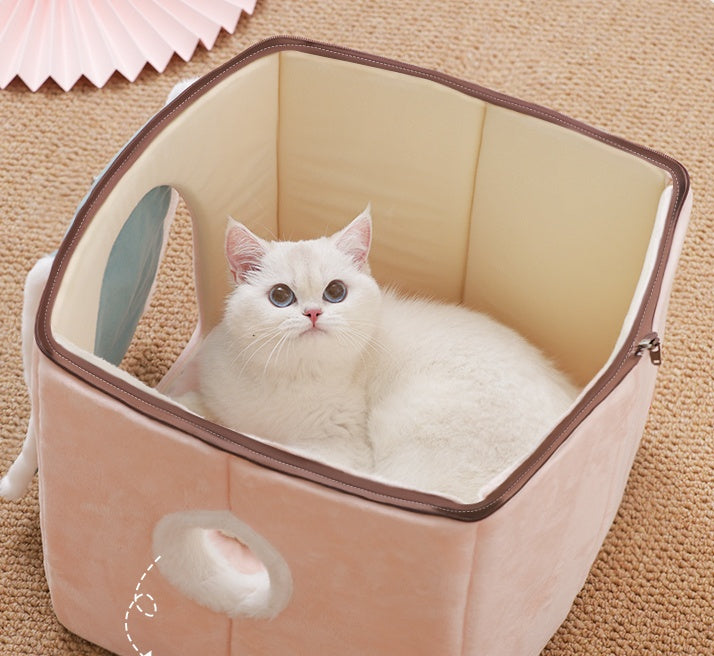 Cat House Removable And Washable Cat Bed Pet Supplies Pets DealSniper.net