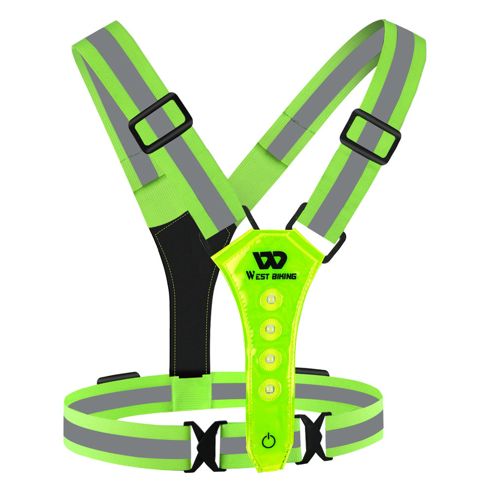Outdoor Night Run Reflective Vest Riding Warning Light Outdoor dealsniper-net