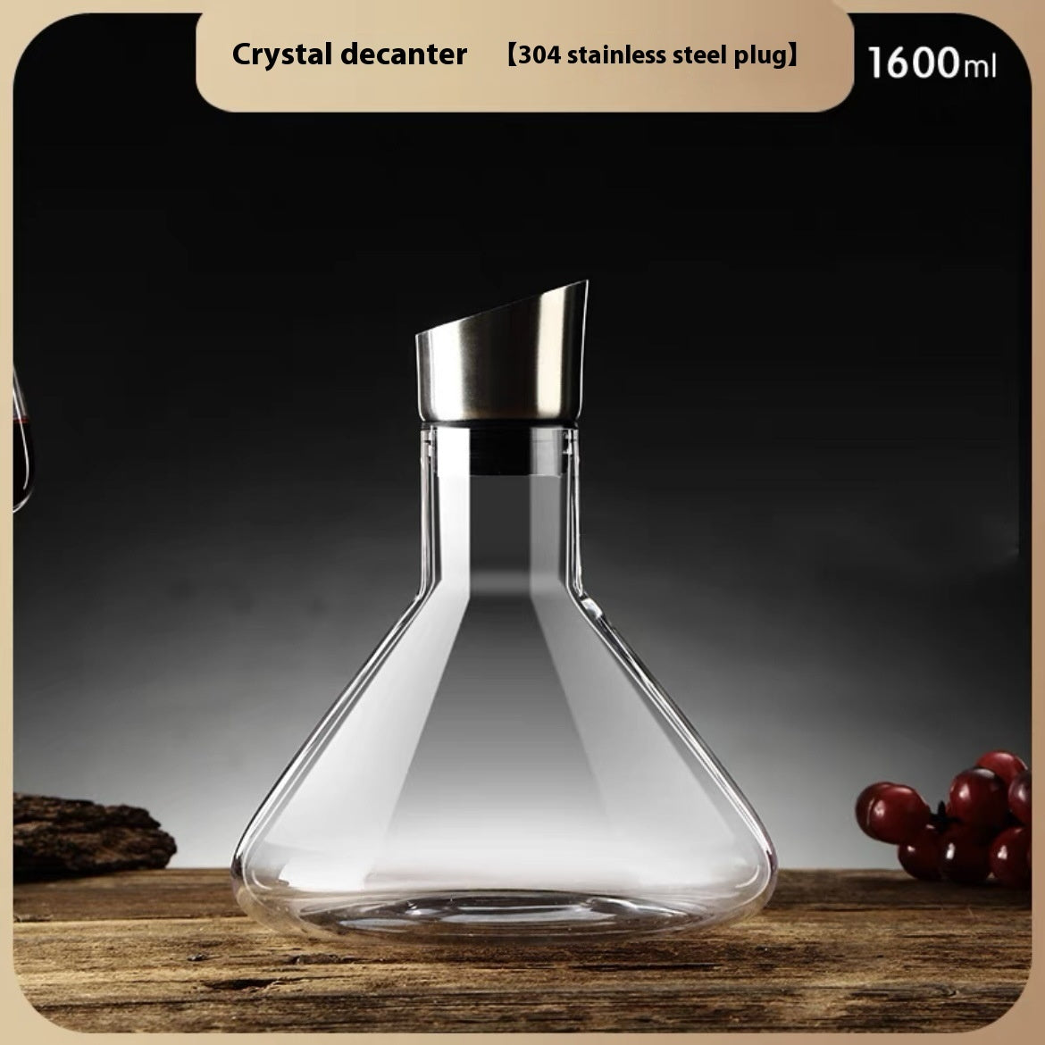 Hot-selling Iceberg Waterfall Wine Decanter Glass Wine Kitchen dealsniper-net Flat Bottom Single Layer