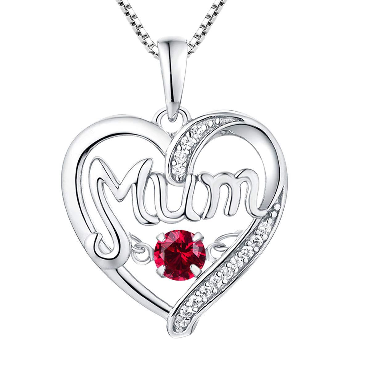 Pulsatile Heart MoM Necklace Mother's Day Gift Birthstones Smart Pendant Jewelry dealsniper-net