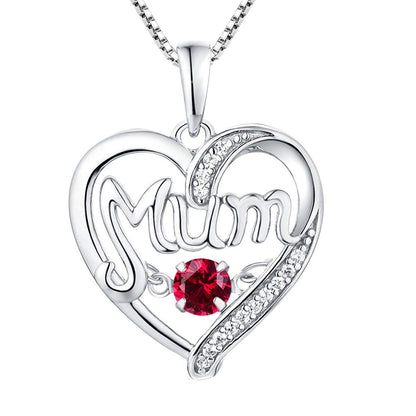 Pulsatile Heart MoM Necklace Mother's Day Gift Birthstones Smart Pendant Jewelry dealsniper-net