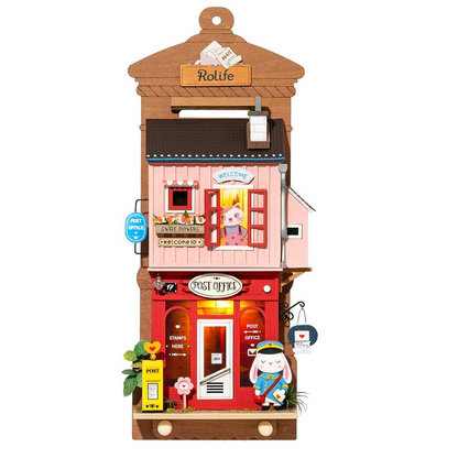 Robotime Rolife Wall Hanging Decoration Love Post Office Stylish Home Deco Kids Girls Miniature House Kits DS019 DS022 Kids dealsniper-net DS021