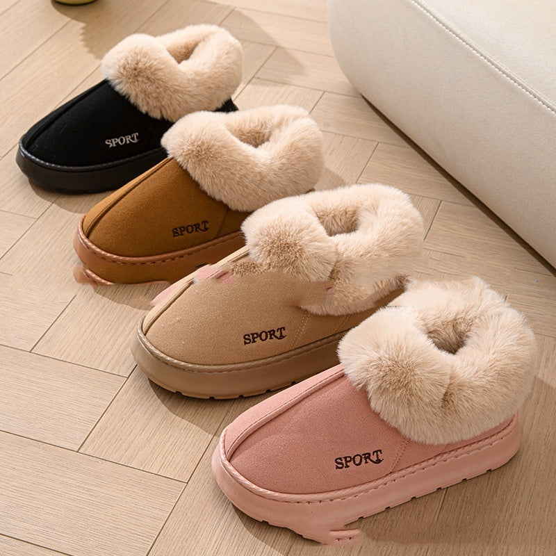 Cozy Plush Soft Slippers Shoes For Women Non-Slip Platform Shoes Women dealsniper-net