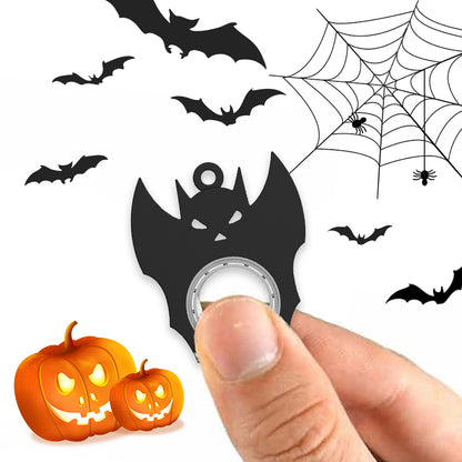 Halloween Creative Fidget Spinner Toy Bat Demon Ghost Keychain Deals dealsniper-net