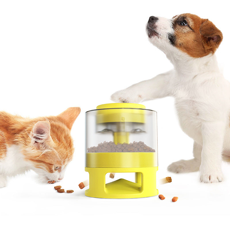 Dog Food Feeder Pet Accessories Cat Feeder Catapult Pets Gym From House A Yellow