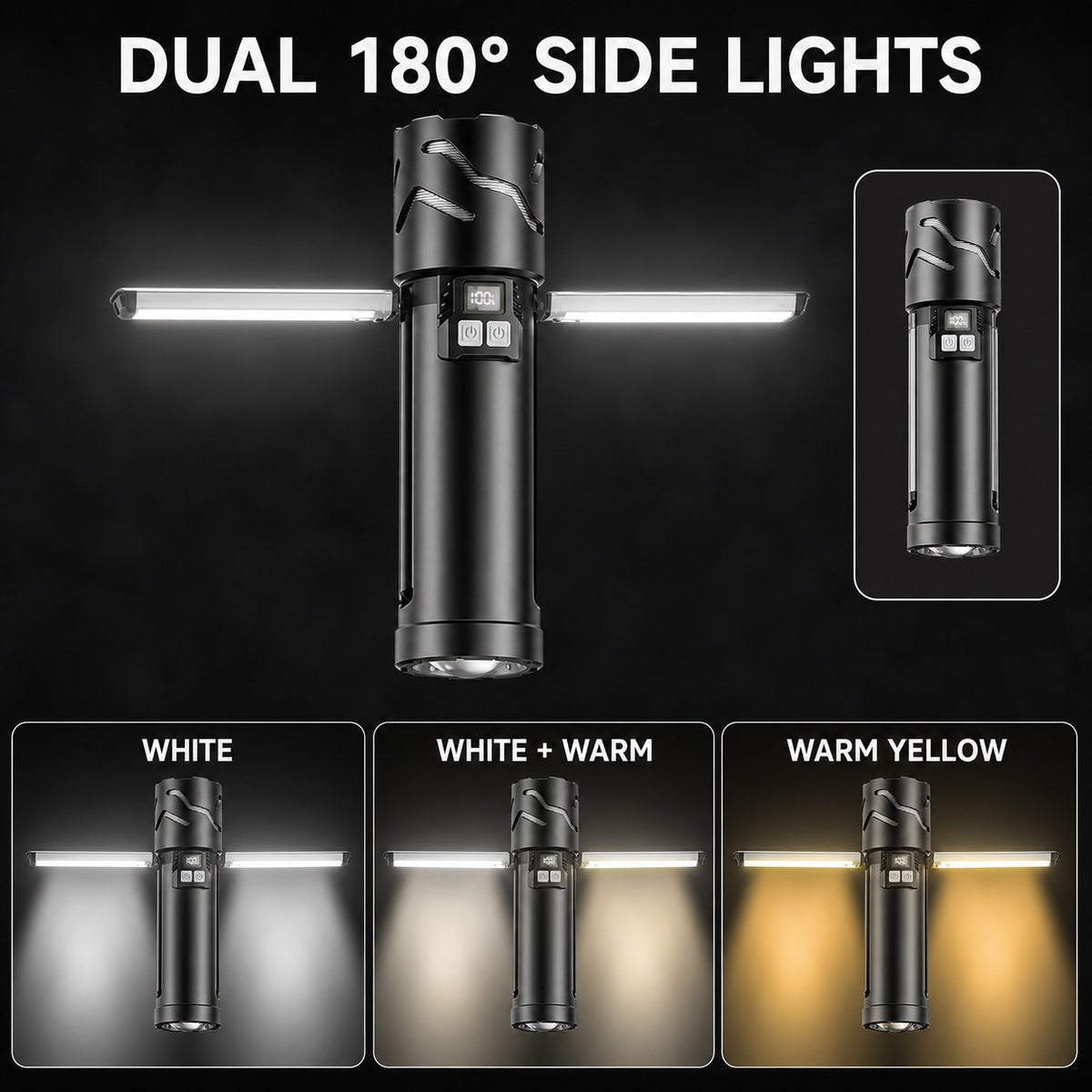 Rechargeable White Laser Battery Display Power Bank Outdoor DealSniper.net