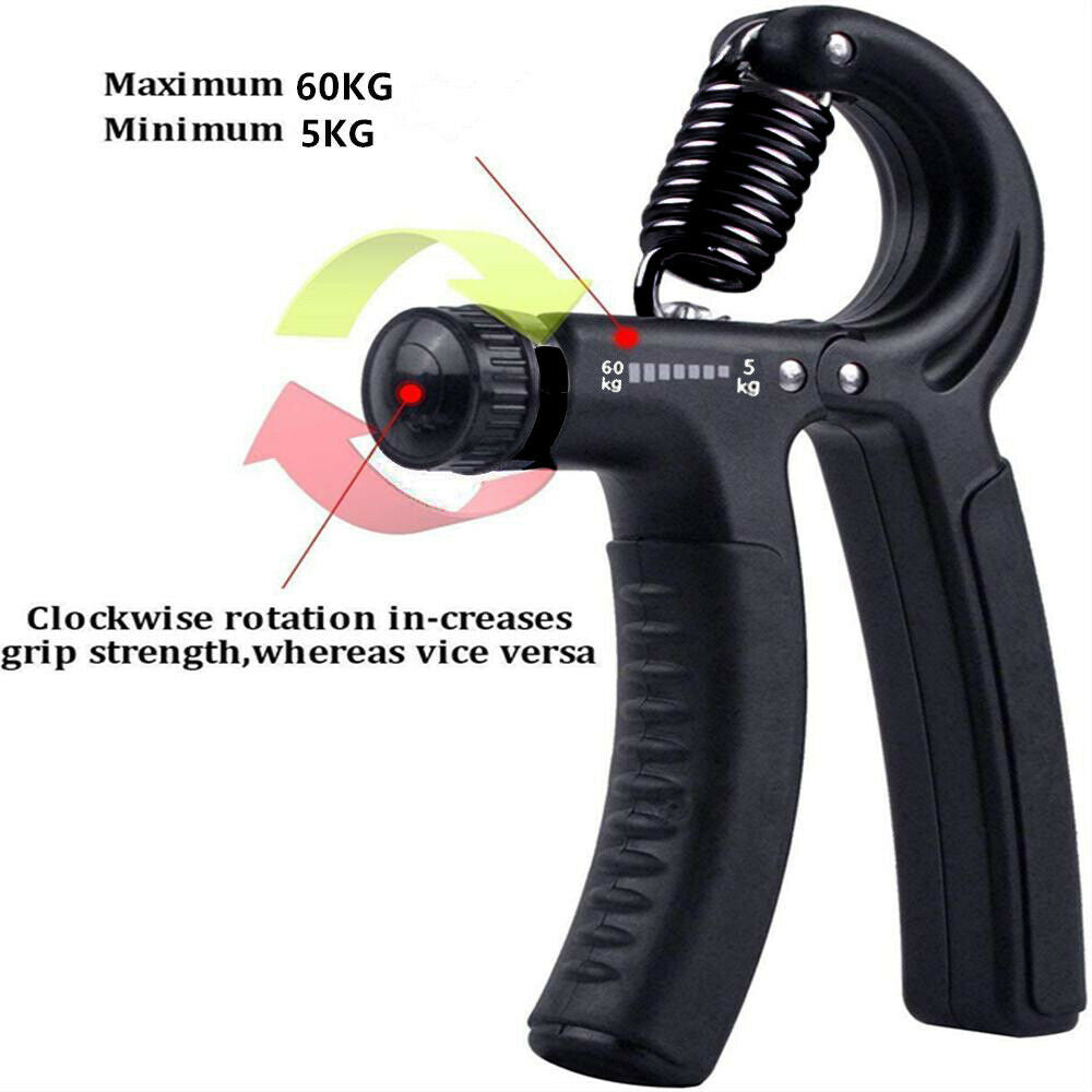 Hand Grip Adjustable Trainer Gripper Strengthener Gym Strength Exerciser Sports DealSniper.net