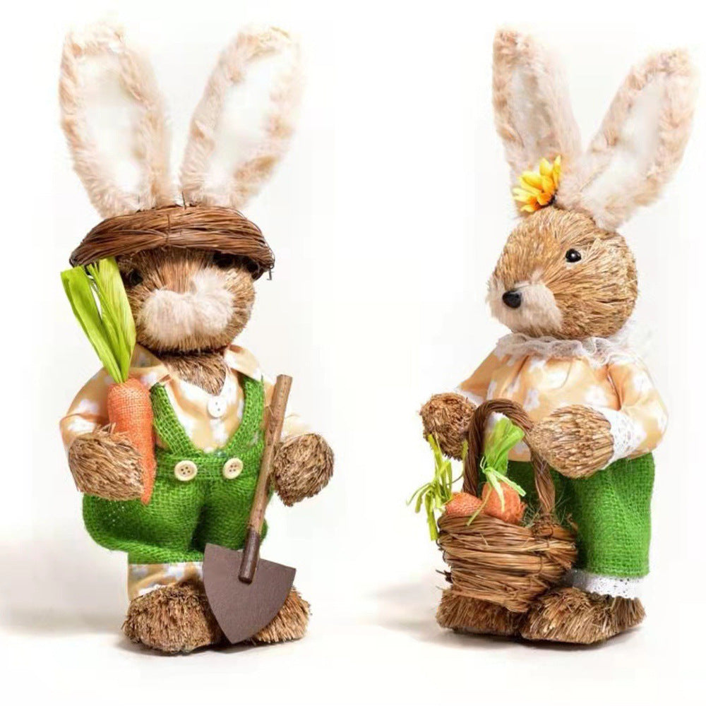 Simulation Papyrus Easter Rabbit Decoration Garden dealsniper-net 29