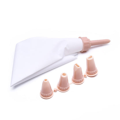 5Sets Of Cream Mounted Nozzles Kitchen Gadgets Kitchen dealsniper-net Pink Pastry Bag