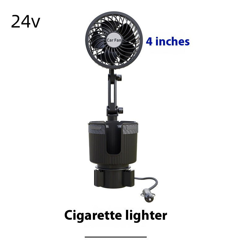 Supplies Car Water Cup Holder Fan Vehicle dealsniper-net 24V Cigarette Lighter 4inches