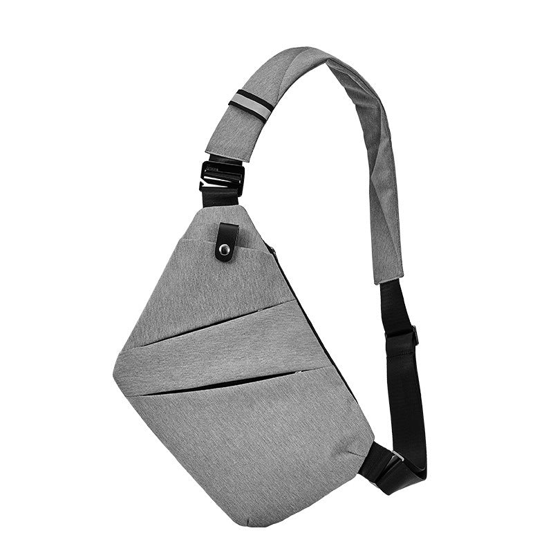 Men's Fashion Casual Travel Sling Crossbody Bag Men DealSniper.net Gray Right Hand