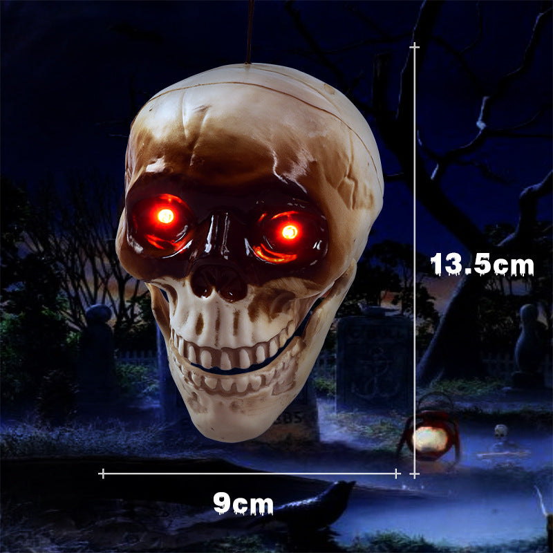 Animated Floating Skeleton Decorations Realistic Halloween Skull