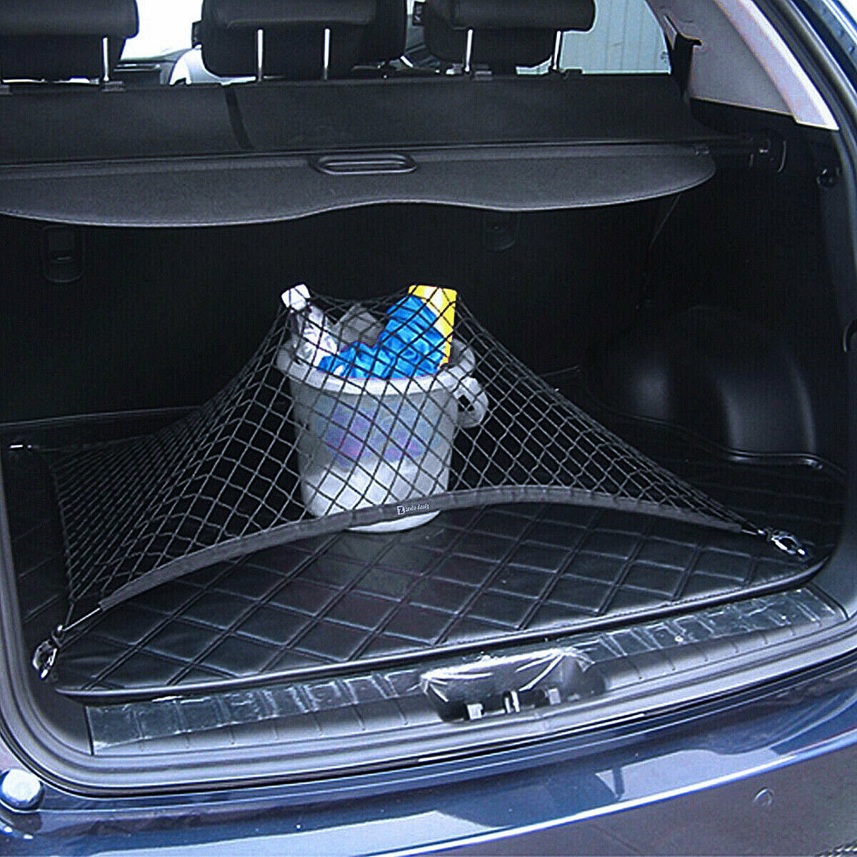 Trunk CARGO NET Car Nylon Elastic Mesh Organizer Truck SUV Universal 4 Hook Rear Vehicle dealsniper-net