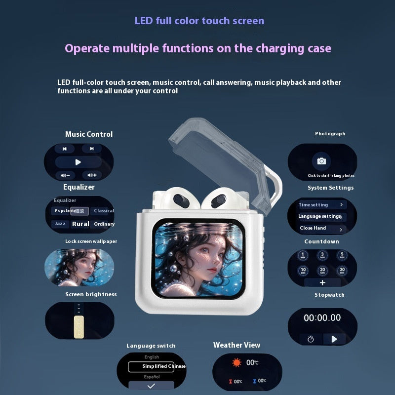 Intelligent Color Screen ANC Active Noise-reduction Electronics dealsniper-net