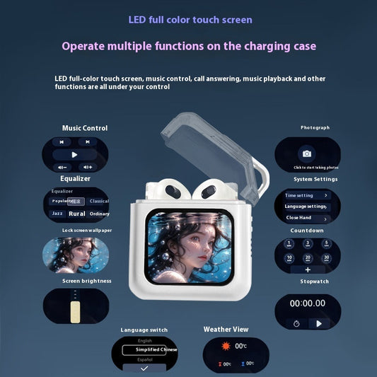 Intelligent Color Screen ANC Active Noise-reduction Electronics dealsniper-net