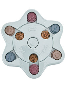 Dog Puzzle Toys Increase IQ Interactive Slow Dispensing Feeding Pets Gym From House Blue Hexagon