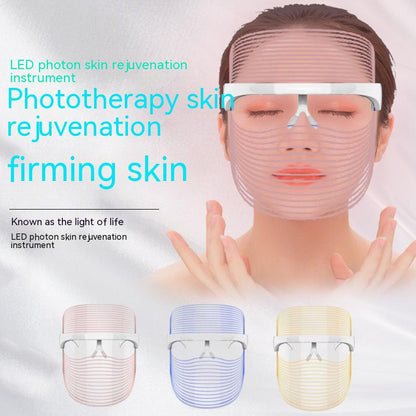 LED Three-color Beauty Mask Household Face Acne Removing Photon