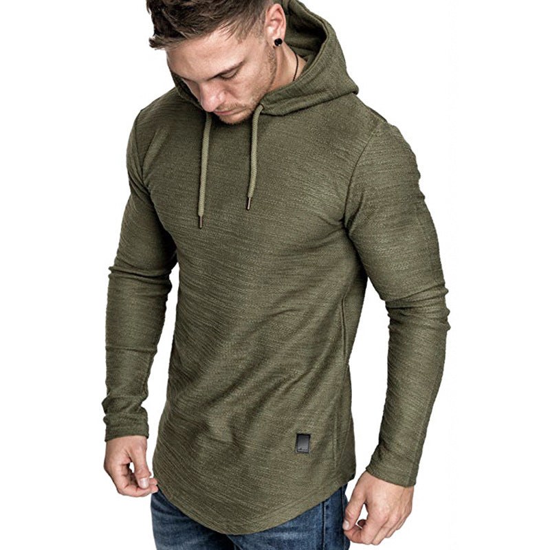 Men Hoodie Sweatshirt Casual Long Sleeve Slim Tops Gym T-shir Men dealsniper-net Green L