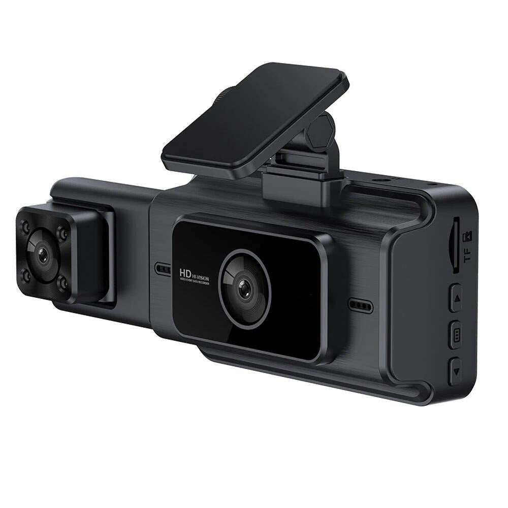 S15 Three-record Driving Recorder HD Night Vision Electronics DealSniper.net Black