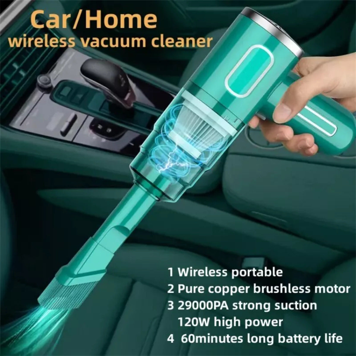 Cordless Hand-Held Vacuum Cleaner Mini Portable Car Vacuum