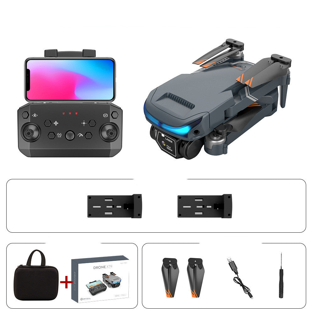 High-definition Dual-lens Multi-rotor Optical Flow Fixed-height Electronics Gym From House Dark Grey 2Battery USB