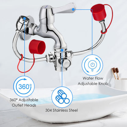 Connected Faucet Eyewash Basin Faucets