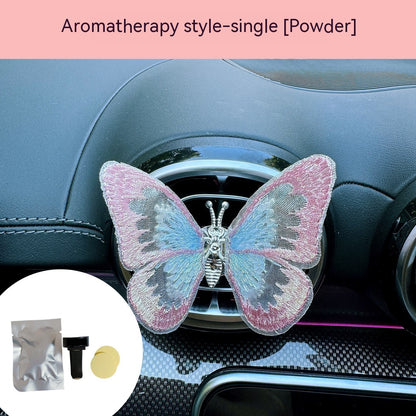 Moving Embroidery Butterfly Center Console Air Outlet