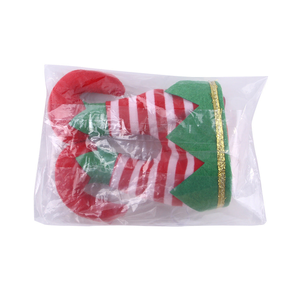 Pet Christmas Dress Up Dog Christmas Hat Pet Funny Striped Deals DealSniper.net